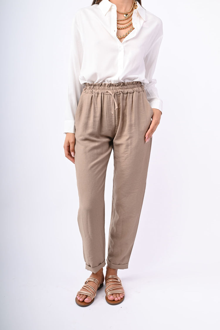 Pantaloni jogger misto viscosa
