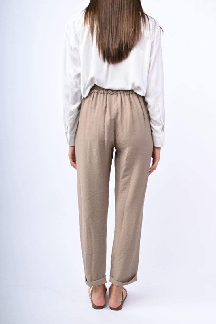 Pantaloni jogger misto viscosa