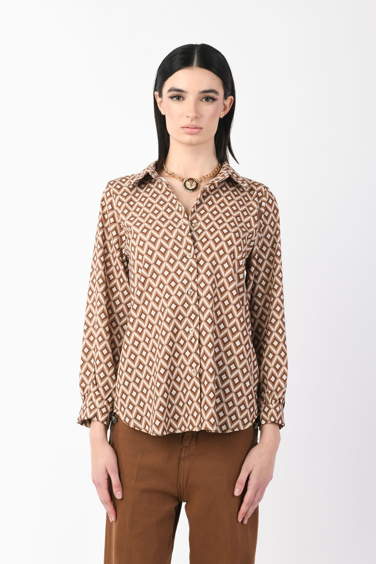 Camicia a stampa geometrica
