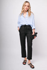 Pantaloni in lino e viscosa