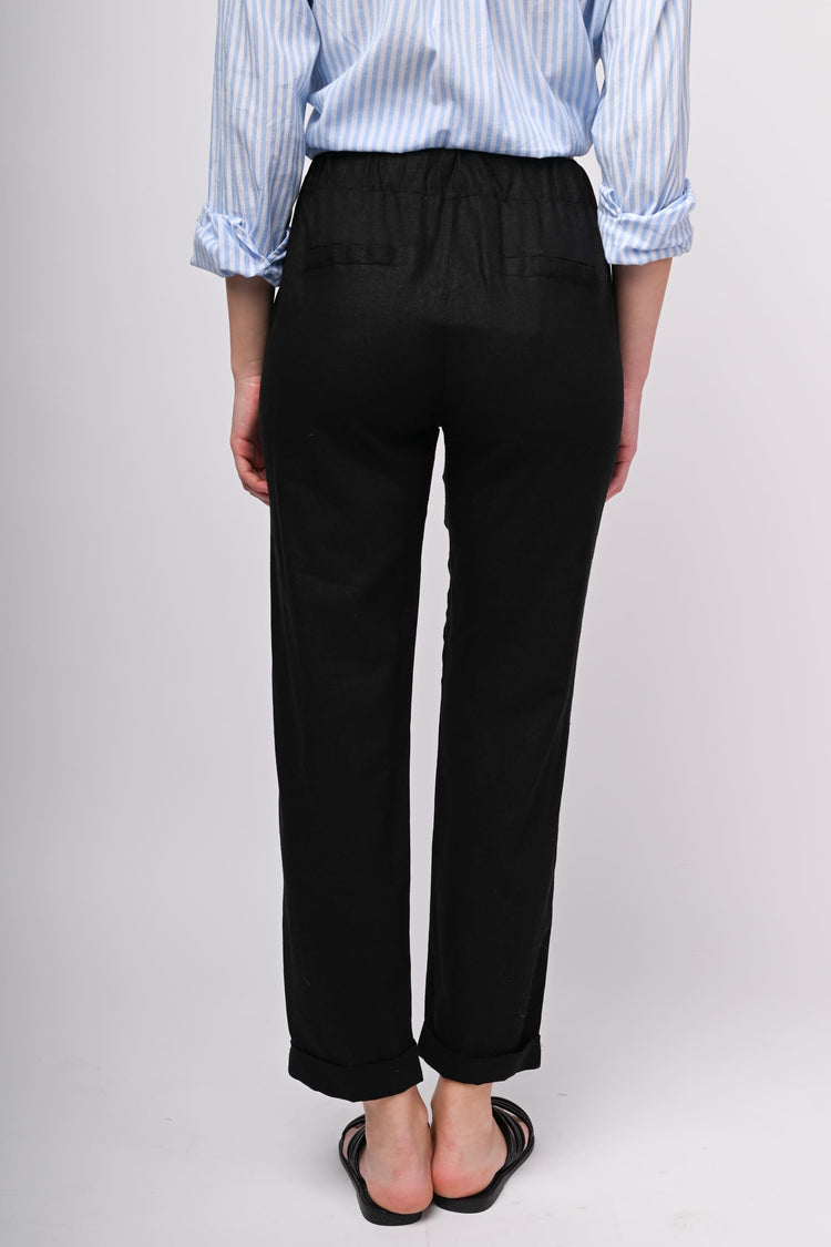 Pantaloni in lino e viscosa