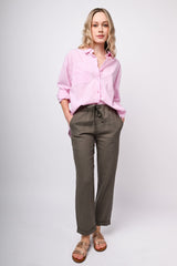 Pantaloni in lino e viscosa