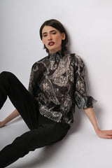 Blusa a stampa paisley