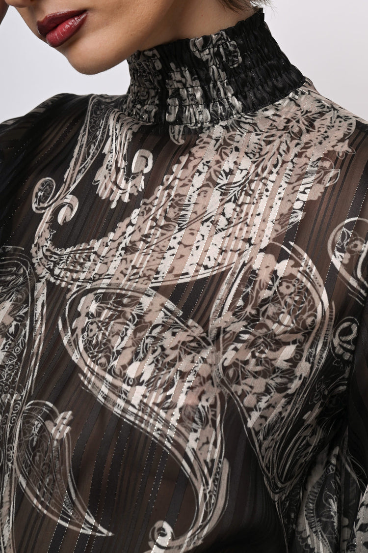 Blusa a stampa paisley