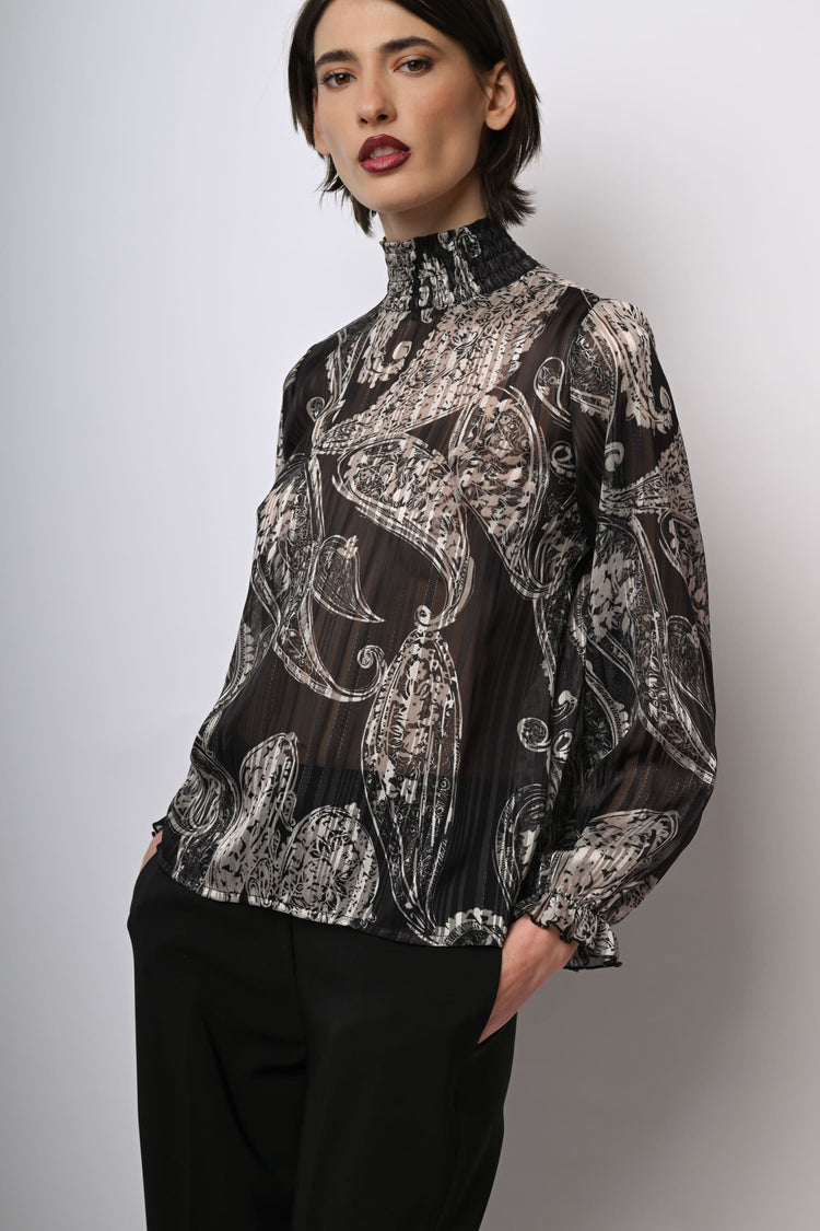 Blusa a stampa paisley