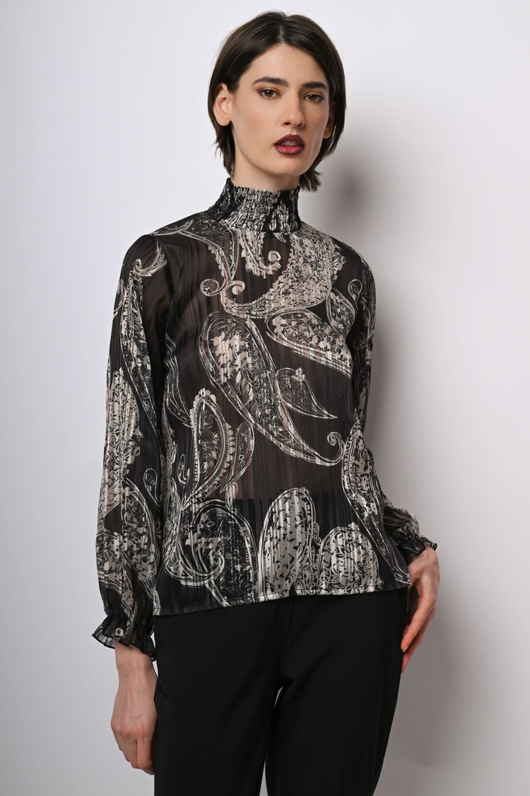 Blusa a stampa paisley