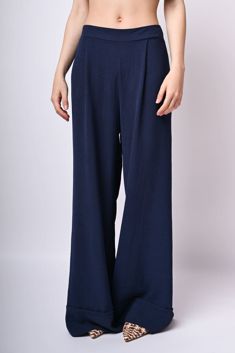 Pantaloni palazzo con pieghe