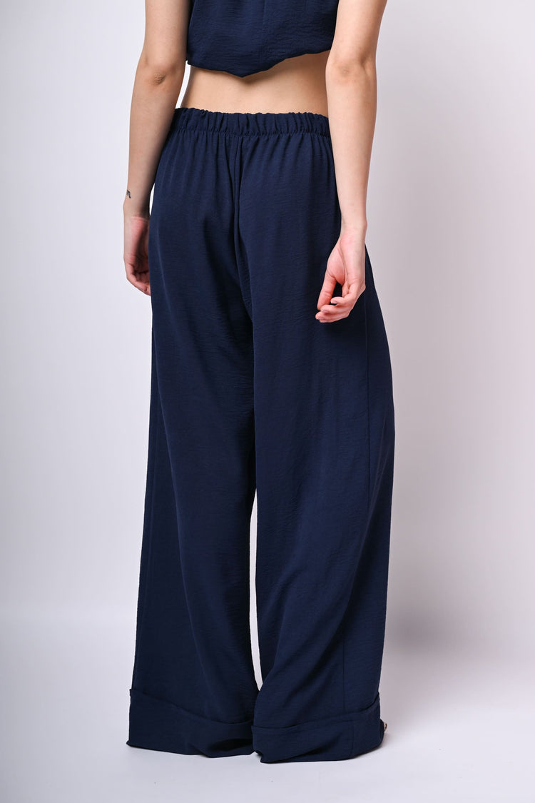 Pantaloni palazzo con pieghe