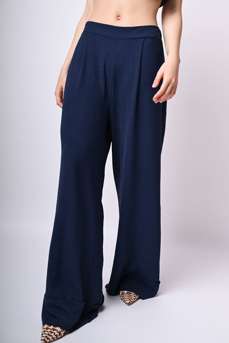 Pantaloni palazzo con pieghe