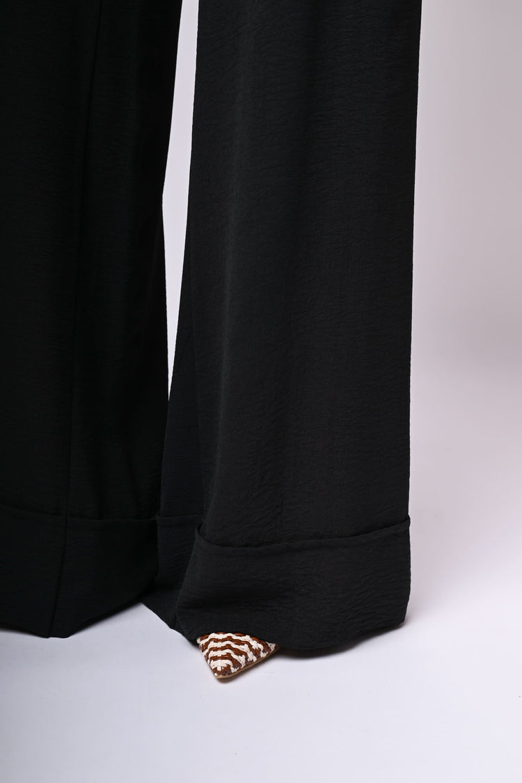 Pantaloni palazzo con pieghe