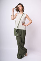 Pantaloni palazzo con pieghe