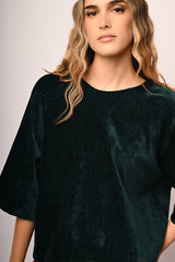 T-shirt oversize in velluto