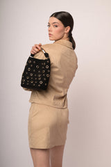Minigonna in faux suede