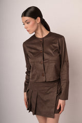 Giacca in faux suede
