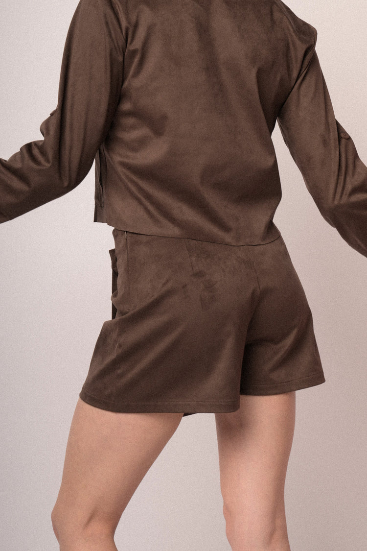 Giacca in faux suede