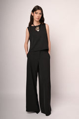 Pantaloni a gamba extra large neri