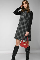 Abito in jacquard check lurex