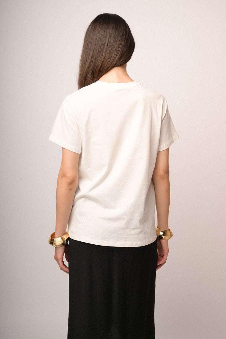 T-shirt basic bianca in cotone