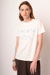 T-shirt Fashion Soul in cotone bianco