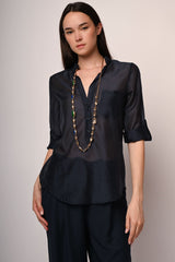 Camicia in mussola con taschino