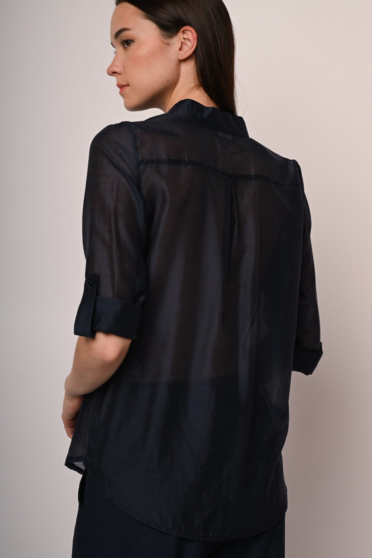 Camicia in mussola con taschino