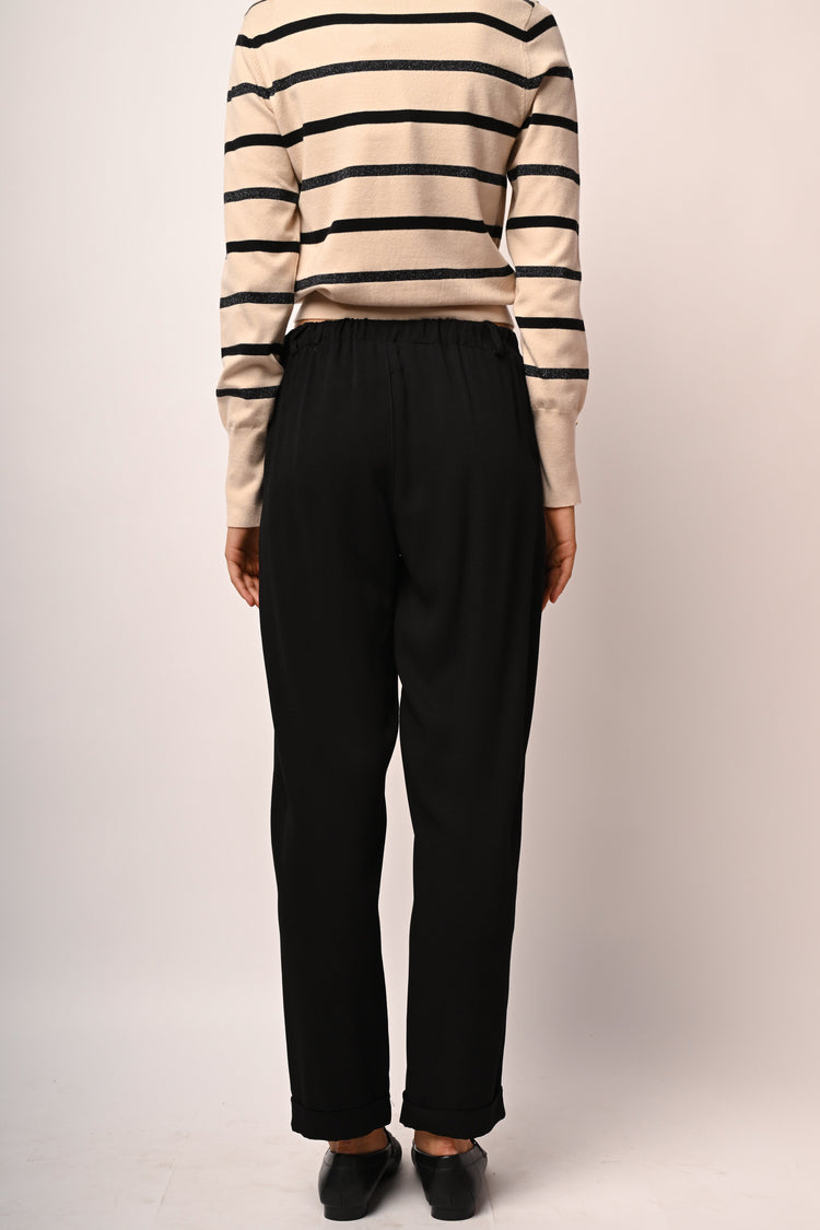 Pantaloni in viscosa con pinces