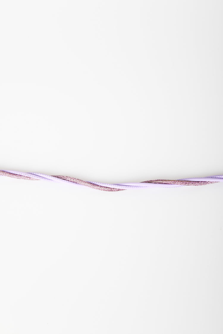Cintura intrecciata con strass