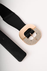 Cintura elastica con fibbia in strass