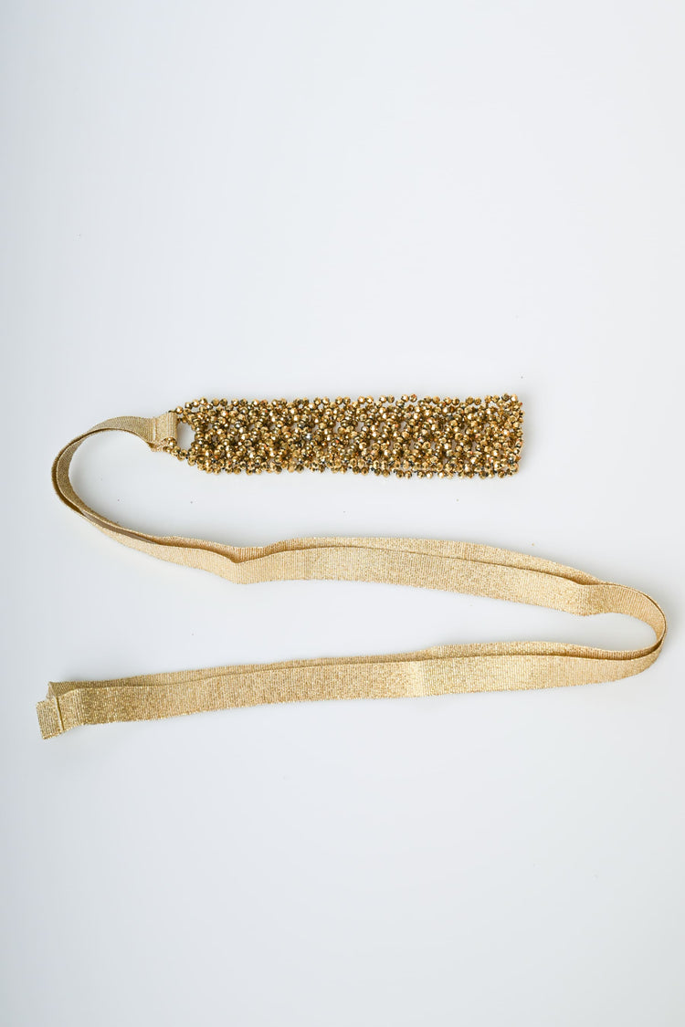 Cintura a fascia con perline