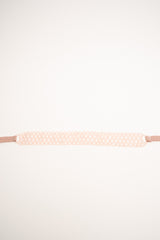 Cintura gioiello in grosgrain lurex e perline rosa