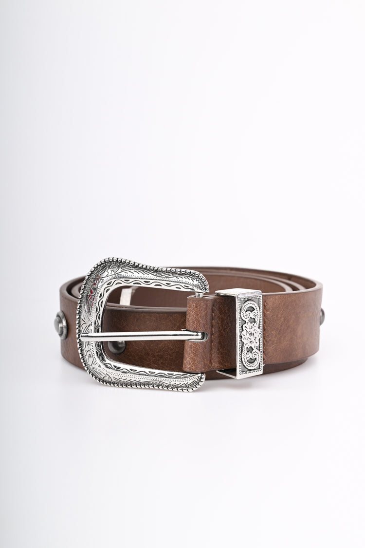 Cintura tex con fibbia tonda