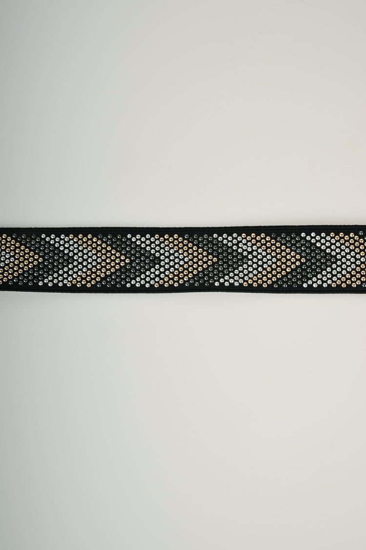 Cintura con strass chevron