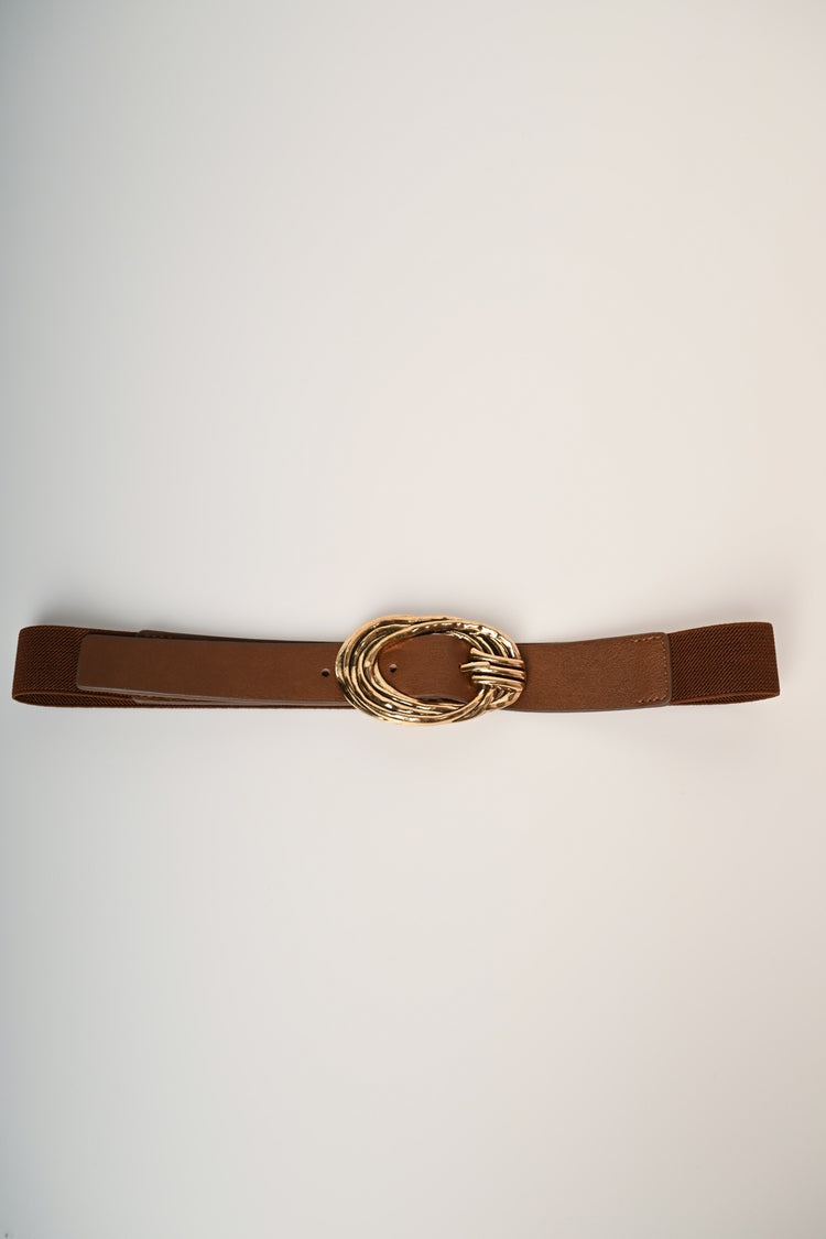 Cintura elastica con fibbia intrecciata