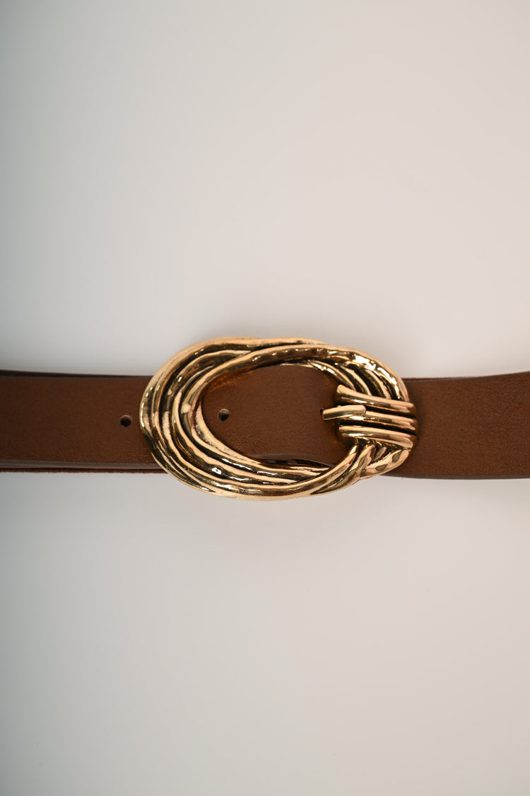 Cintura elastica con fibbia intrecciata