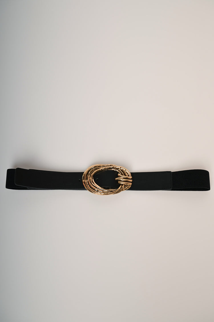 Cintura elastica con fibbia intrecciata