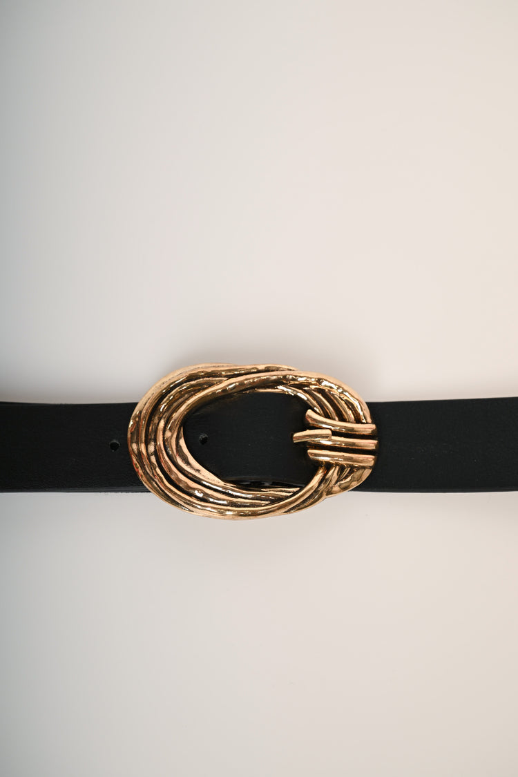 Cintura elastica con fibbia intrecciata