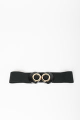 Cintura elastica fibbia lucida cerchi