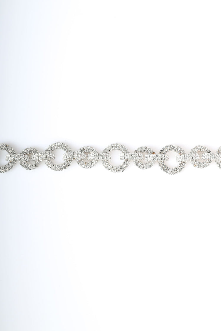 Cintura sottile con cerchi di strass