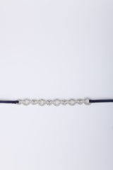 Cintura sottile con cerchi di strass