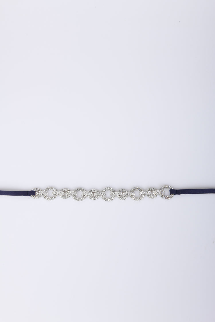 Cintura sottile con cerchi di strass