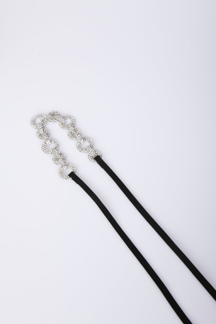 Cintura sottile con cerchi di strass