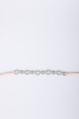 Cintura sottile con cerchi di strass