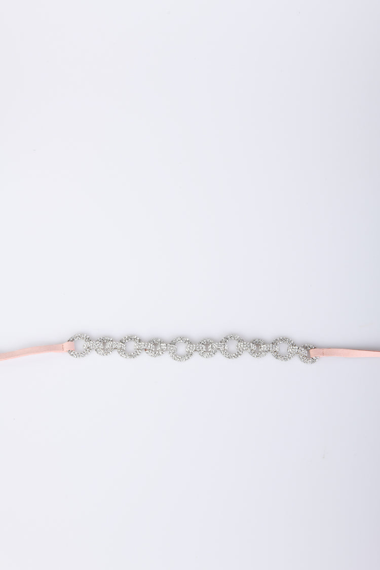 Cintura sottile con cerchi di strass