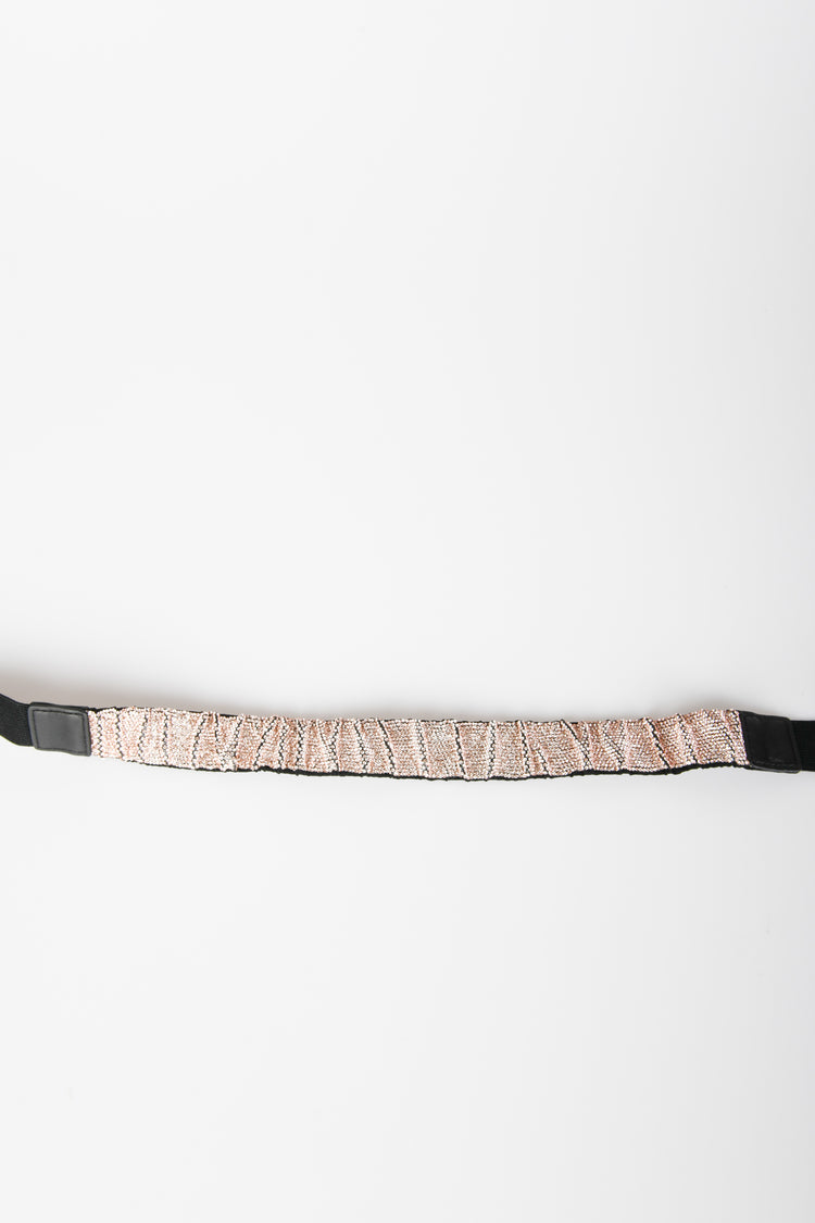 Cintura arricciata con strass