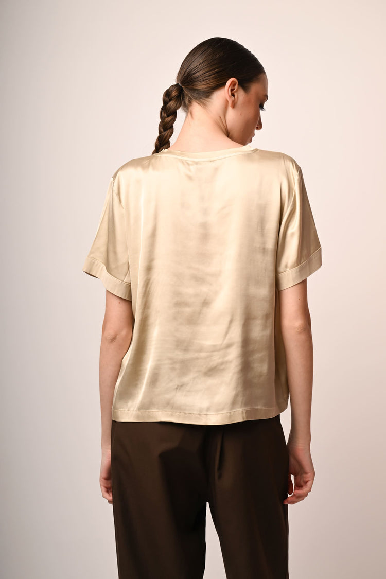 T-shirt in raso di viscosa