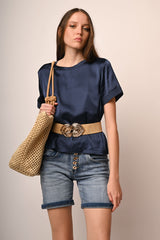 T-shirt in raso di viscosa