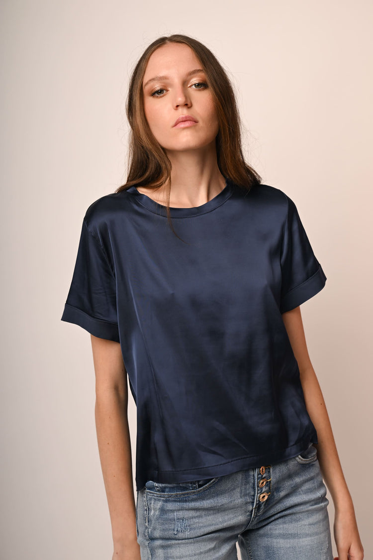 T-shirt in raso di viscosa