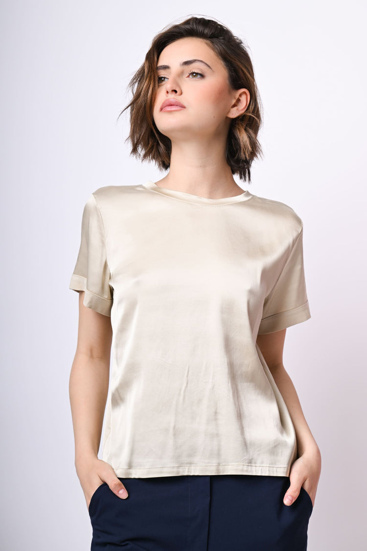 T-shirt in raso di viscosa