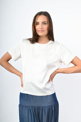 T-shirt in raso di viscosa