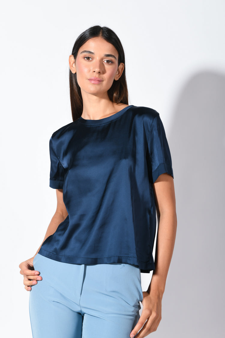 T-shirt in raso di viscosa